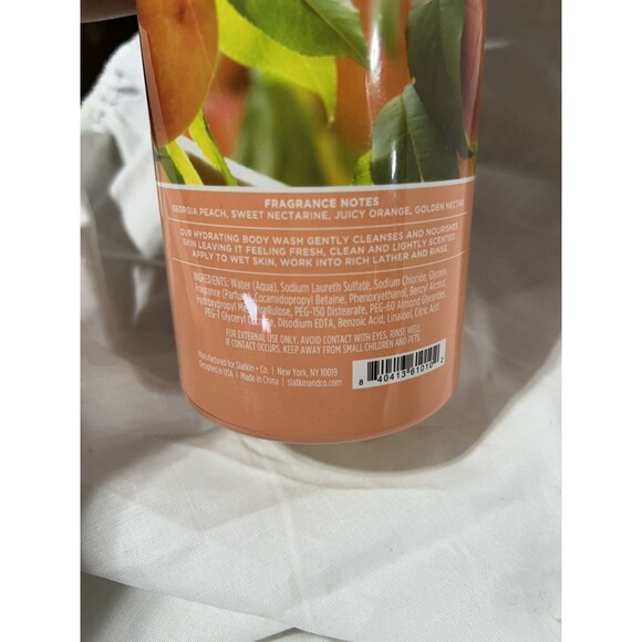 NEW HOMEWORX SLATKIN & CO FRESH GEORGIA PEACH BODY WASH-34 FL OZ - Picture 3 of 4